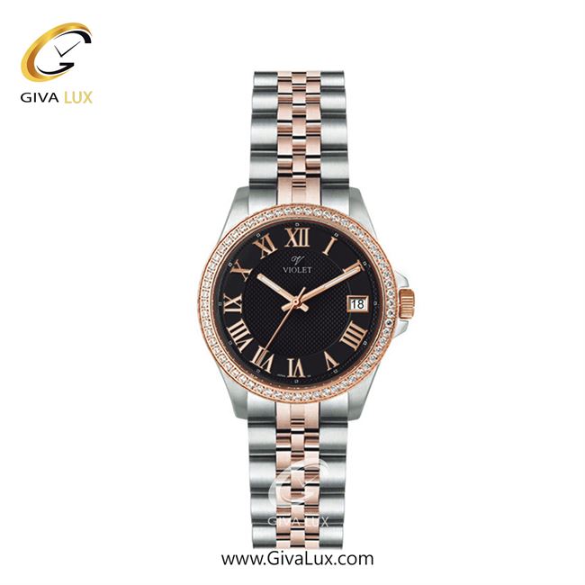 ساعت مچی اورجینال زنانه ویولت VIOLET رزگلد-نقره ای | رزگلد-نقره ای| مشکی| کد رفرنس 0561/2 | 0576/2